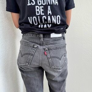 RE/DONE × Levi’s Distressed High-Rise Jeans Size 25 Gray